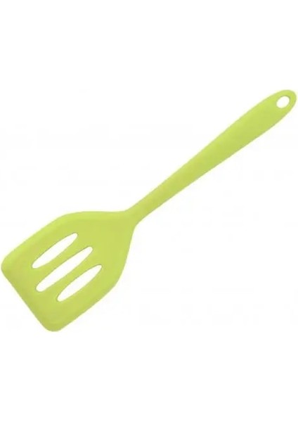 Hardal Yeşili 1 Adet Silikon Oluklu Turner Mutfak Pişirme Araçları Yapışmaz Pişirme Spatula Krep Kızartma Tavası Kürek Silikon Pişirme Gereçleri (Yurt Dışından)