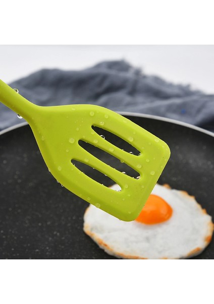 Hardal Yeşili 1 Adet Silikon Oluklu Turner Mutfak Pişirme Araçları Yapışmaz Pişirme Spatula Krep Kızartma Tavası Kürek Silikon Pişirme Gereçleri (Yurt Dışından) indirimleri