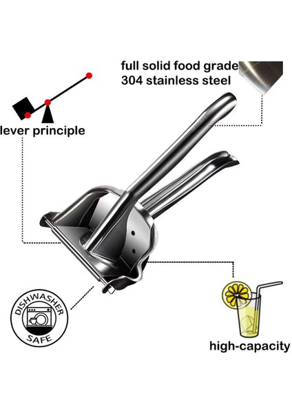 Limon Sıkacağı Manuel Limon Sıkacağı Paslanmaz Çelik Taşınabilir Narenciye Sıkacağı Taze Portakal Suyu Sıkacağı El Ücretsiz Mutfak Aracı (Yurt Dışından) fırsatları