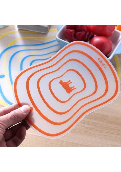 Orange 41.5X31.5CM Mutfak Kaymaz Plastik Kesme Tahtaları Kesim Doğrama Bloğu Taşınabilir Buzlu Doğrama Tahtası Sebze Meyve Et Kesme Tahtası (Yurt Dışından) fırsatları