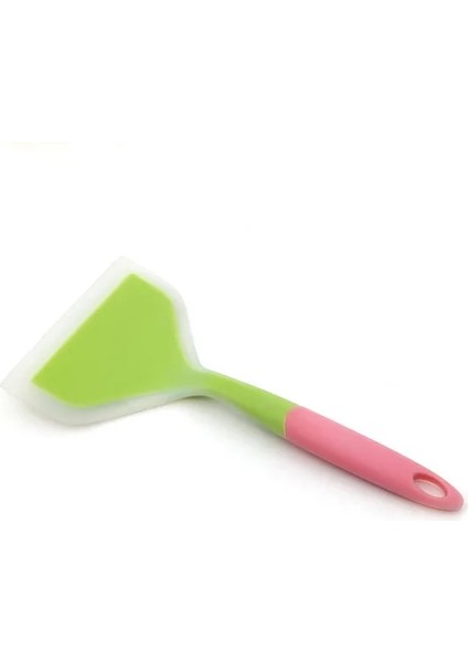 Yeşil Gıda Sınıfı Silikon Isıya Dayanıklı Çeviriciler Biftek Kürek Yapışmaz Geniş Pizza Kek Spatula Mutfak Çeviriciler Araçları 12*26 cm (Yurt Dışından)