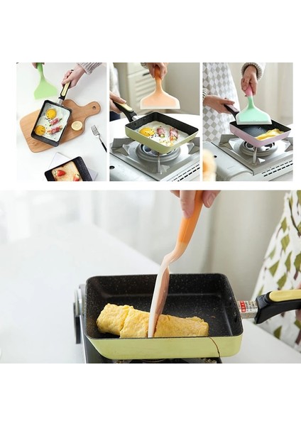 Yeşil Gıda Sınıfı Silikon Isıya Dayanıklı Çeviriciler Biftek Kürek Yapışmaz Geniş Pizza Kek Spatula Mutfak Çeviriciler Araçları 12*26 cm (Yurt Dışından) modelleri