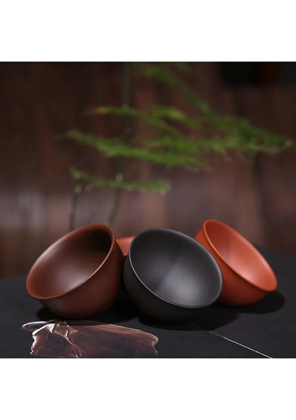 Kırmızı L 2 Adet/takım Yixing Mor Kil Çay Fincanları El Yapımı Mor Çamur Çay Bardağı Çin Kung Fu Çay Seti Doğal Çay Kase Ofis Içme Bardakları (Yurt Dışından)