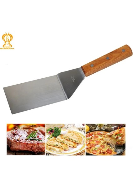 Yuvarlak Biftek Kürek Barbekü Izgara Için Yüksek Kaliteli Paslanmaz Çelik Spatula Biftek Kürek Ahşap Saplı Barbekü Aracı Sığır Biftek Turner Kare Sonu Yuvarlak Kürek (Yurt Dışından) modelleri