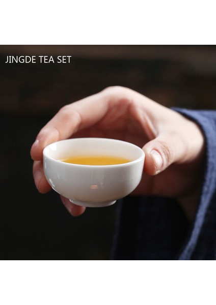 D1 Altı Parçalı Set 6 Adet Çin Seramik Çay Bardağı Seti El Yapımı Beyaz Porselen Çay Kase Taşınabilir Meditasyon Çay Fincanı Gelenek Çay Seti Ana Bardak (Yurt Dışından) fırsatları