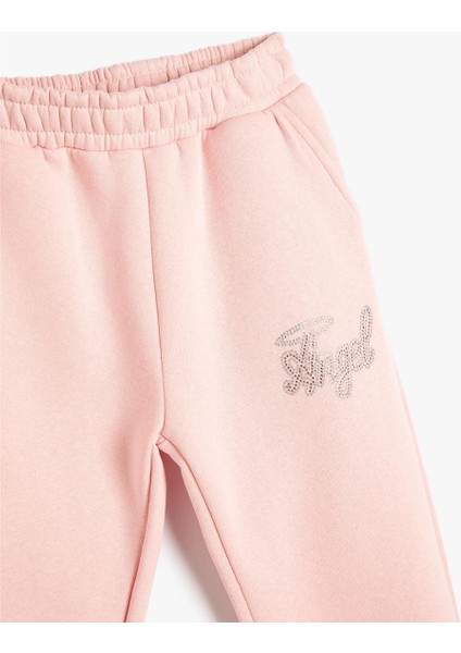 4Wkg40074Ak 274 Pembe Kız Çocuk Pamuk Jersey Eşofman Altı