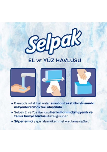 El ve Yüz Havlusu x 10 Paket 800 Yaprak