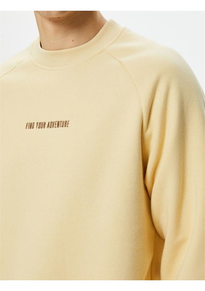 4Wam70043Mk 010 Ekru Erkek Pamuk Jersey Sweatshirt modelleri