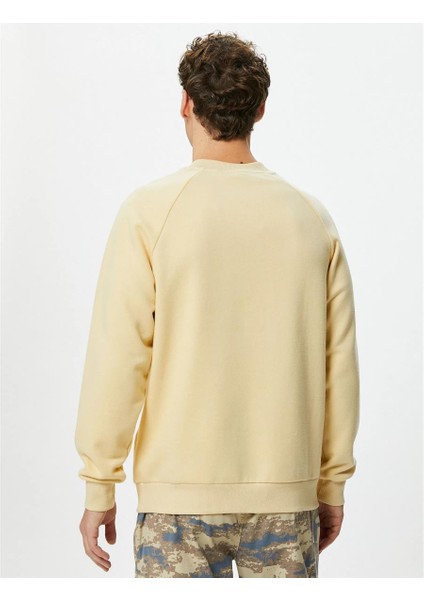 4Wam70043Mk 010 Ekru Erkek Pamuk Jersey Sweatshirt fırsatları