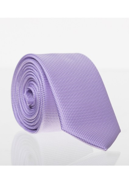 Lila Slim Fit Düz Renk Dokuma Kravat / Ddk-17