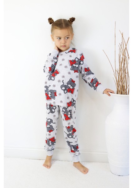 Kız Çocuk Baskılı Ince Basic Pijama Takımı modelleri