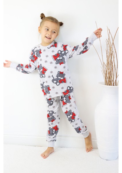 Kız Çocuk Baskılı Ince Basic Pijama Takımı indirimleri