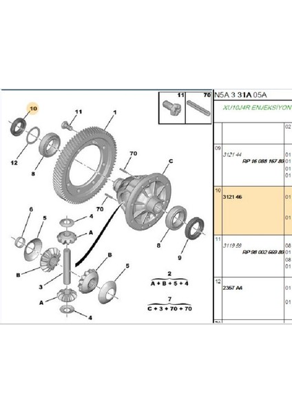 Aks Keçesi Sağ Şanzıman Tüm Seri (312146-1623179680-SKT041276PF)