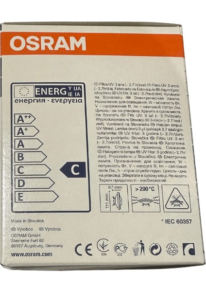 Halogen Alu 3050K (Sarı Işık) 100W 12V G53 Duylu Halospot (2 Adet)