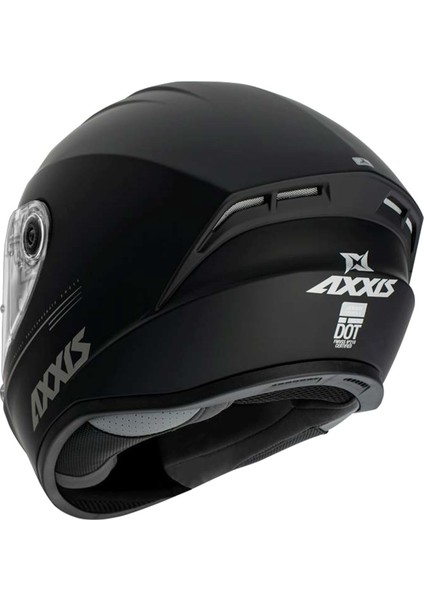 Axxıs Draken Solıd Full Face Kapalı Kask Mat Siyah - S