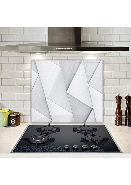Gümüş Desen | Cam Ocak Arkası Koruyucu | 52cm x 60cm fiyatları