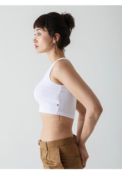 HETAHA Fitilli Crop Top Beyaz Atlet 13168200160033