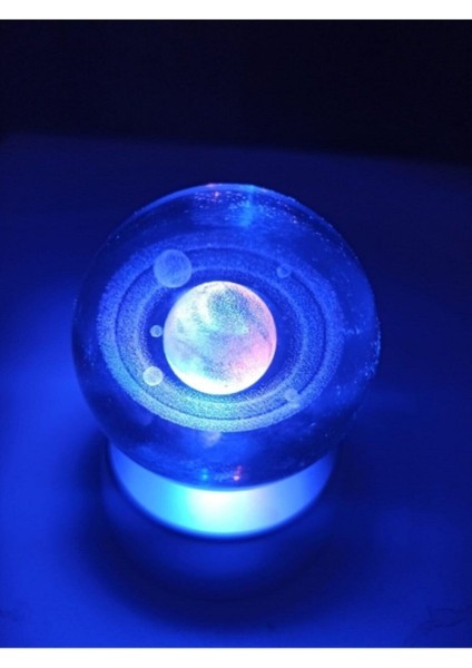 Galaksi Gezegen Işıklı 6 cm Çapında Cam Kristal Küre fiyatları