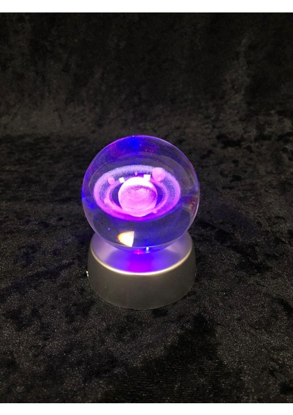 Galaksi Gezegen Işıklı 6 cm Çapında Cam Kristal Küre fırsatları