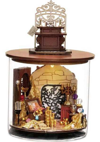 Ahşap Dıy Minyatür Dollhouse Şişesi El Yapımı 3D Ev B (Yurt Dışından) fiyatları