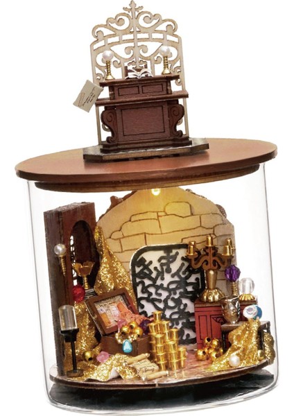 Ahşap Dıy Minyatür Dollhouse Şişesi El Yapımı 3D Ev B (Yurt Dışından) fırsatları