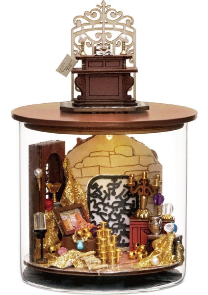 Ahşap Dıy Minyatür Dollhouse Şişesi El Yapımı 3D Ev B (Yurt Dışından) indirimleri