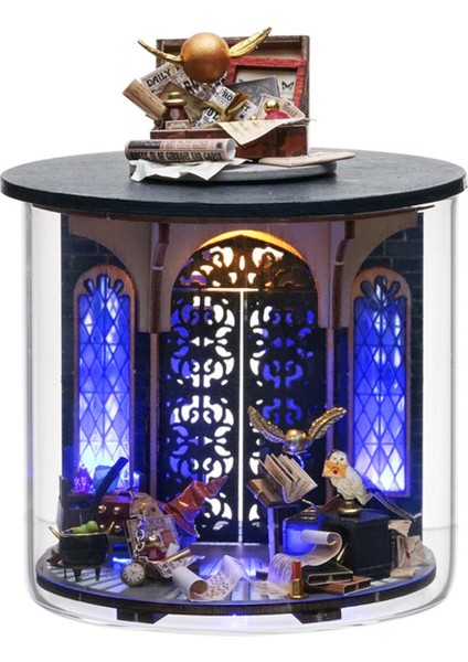 Ahşap Dıy Minyatür Dollhouse Şişesi El Yapımı 3D Ev F (Yurt Dışından)