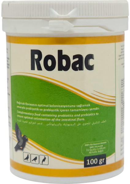 Royal Ilaç Robac 100 Gr. Güvercin ve Kafes Kuşları Için Probiyotik ve Prebiyotik