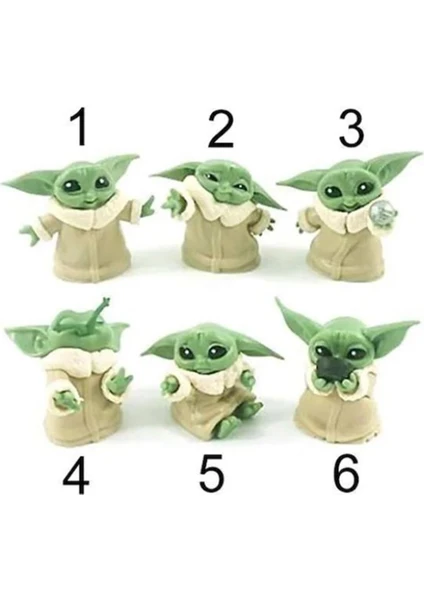 Hediye Vakti Star Wars 3D Baby Yoda Mini Figür Oyuncak 6cm 1 adet