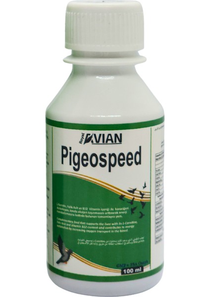 Royal Ilaç Pigeospeed 100 Ml. Güvercinlerde Uçum Hızı Desteği