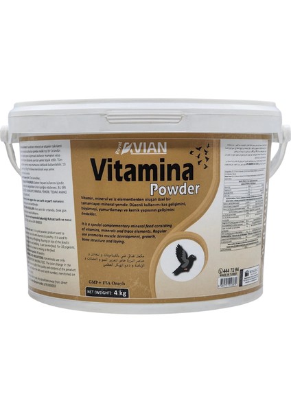 Royal Ilaç Vitamina Powder 4 Kg. Vitamin ve Mineral Desteği