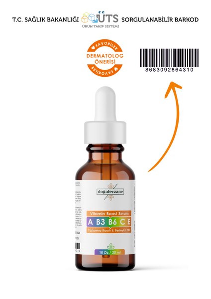 Vitamin Boost Serum A-B3-B6-C-E Vitaminleri 30 Ml