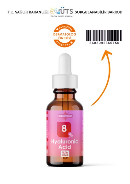 Hyaluronic Acid 8 Nemlendirici Kuru Ciltler Hyaluronik Asit 8 Hyaluronik Asit 8 1 Adet 30 Ml Cam