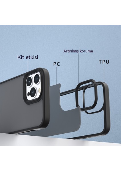 Yumuşak Dokulu Apple iPhone Kılıfı Mat Kılıf iPhone Koruyucu Kapağı Düşmeye Karşı (Yurt Dışından)