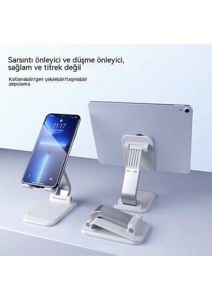 Cep Telefonu Standı Masaüstü Canlı Yayın Desteği Çok Fonksiyonlu Tablet Standı Katlanabilir Teleskopik Cep Telefonu Standı (Yurt Dışından)