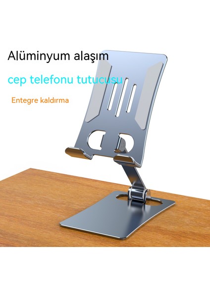 Cep Telefonu Standı Yüksek Yoğunluklu Karbon Masaüstü Kaldırılabilir Stand Katlanır Taşınabilir Tembel Ipa Tablet Standı (Yurt Dışından)