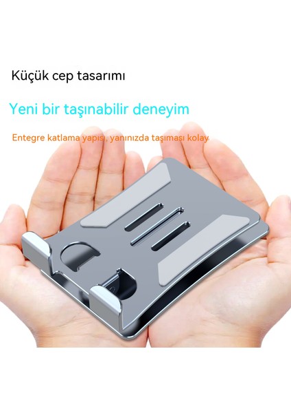 Cep Telefonu Standı Yüksek Yoğunluklu Karbon Masaüstü Kaldırılabilir Stand Katlanır Taşınabilir Tembel Ipa Tablet Standı (Yurt Dışından)