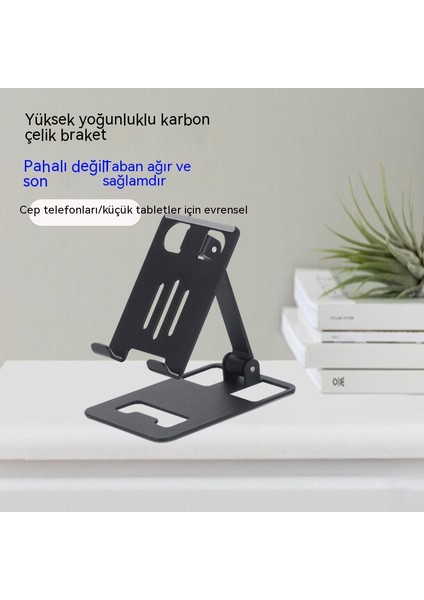 Çift Katlanır Cep Telefonu Standı, Masaüstü Tembel Standı, Tablet Canlı Yayın Kaldırılabilir Standı (Yurt Dışından)