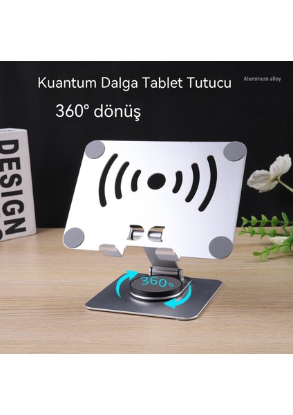 360 Derece Dönen Cep Telefonu Masaüstü Standı Alüminyum Alaşımlı Kaldırılabilir Stand Katlanır Taşınabilir Tembel Ipa Tablet Standı (Yurt Dışından)