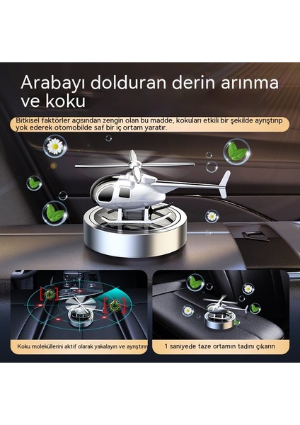 Araba Parfüm Süsleri, Işık Enerjisi Dönen Aromaterapi Koltuğu, Arabada Temiz Hava, Alüminyum Alaşımlı Helikopter Dekorasyonu (Yurt Dışından)