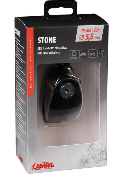 Stone Siyah 5,5mm Disk Kilidi 2 Anahtarlı 90588