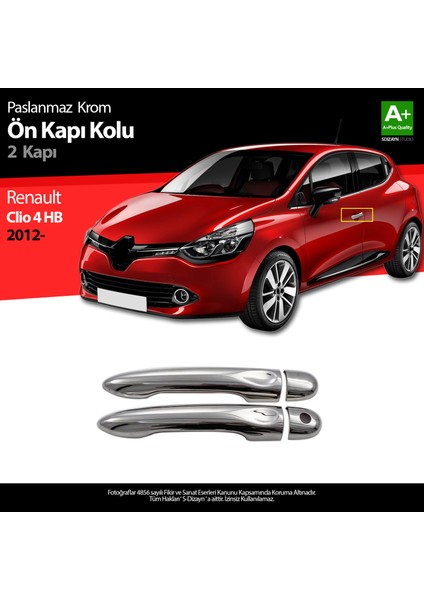 Renault Clio 4 HB Krom Ön Kapı Kolu 2 Kapı 2012 Üzeri