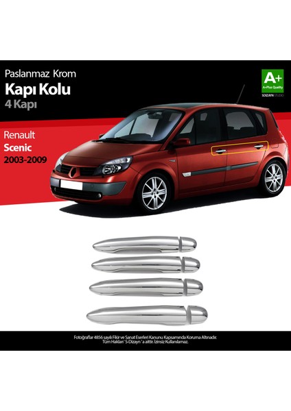 Renault Scenic 2 Krom Kapı Kolu 4 Kapı 2003-2009