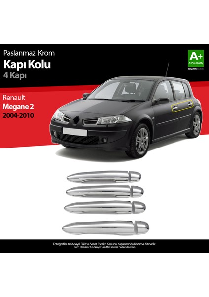 Renault Megane 2 Krom Kapı Kolu 4 Kapı 2004-2010