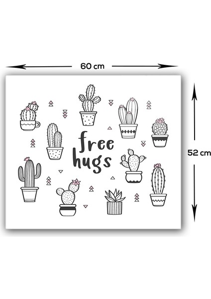Free Hugs | Cam Ocak Arkası Koruyucu | 52cm x 60cm