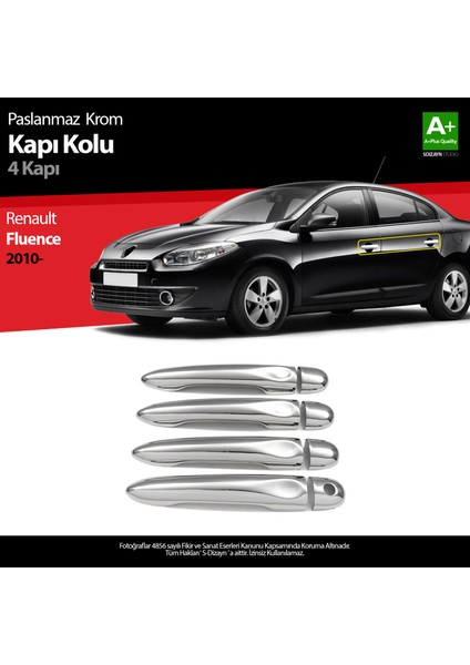 Renault Fluence Krom Kapı Kolu 4 Kapı 2010 Üzeri