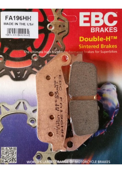 FA196HH 1997-2009 Honda Vt 750 C Shadow Uyumlu Ön Fren Balatası Sinterli Balata