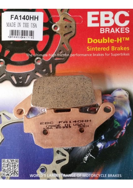 FA140HH 1998-2010 Honda Vtr 250 Uyumlu Arka Fren Balatası Sinterli Balata