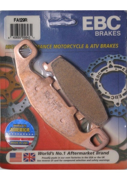 FA129R 1997-2007 Kawasaki Er-5 Uyumlu Ön Fren Balatası Sinterli Balata