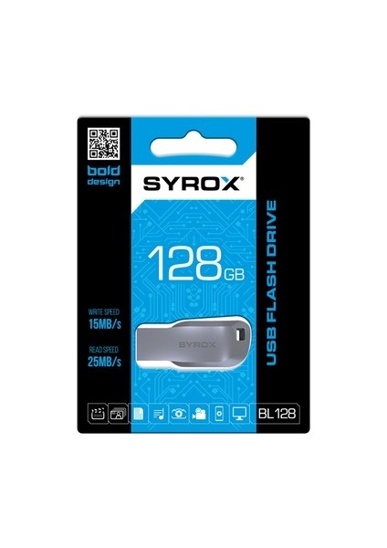 BL128 GB Metal USB Flash Bellek Bold